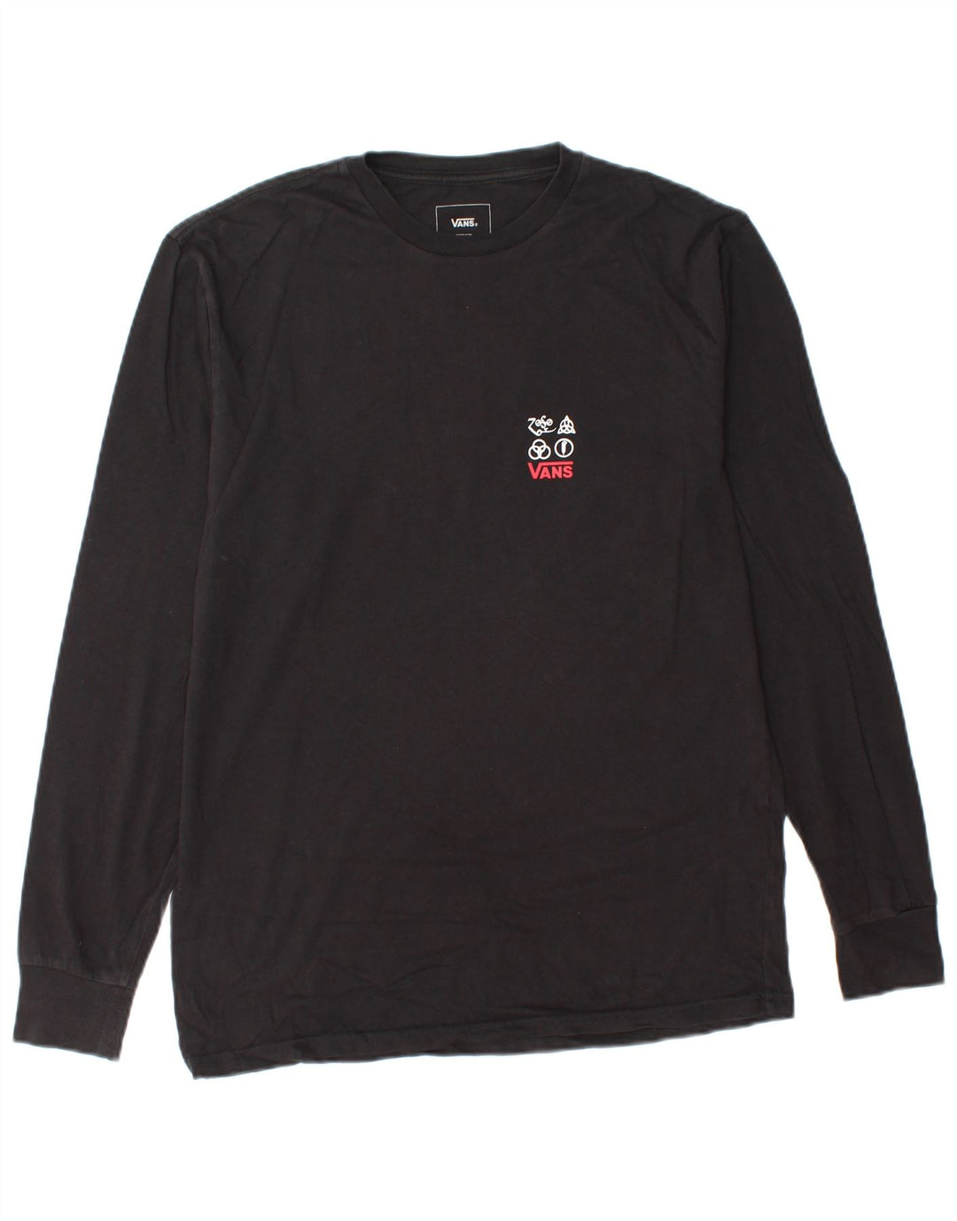 VANS Herren-Oberteil mit klassischer Passform, langärmlig, mittelschwarze Baumwolle