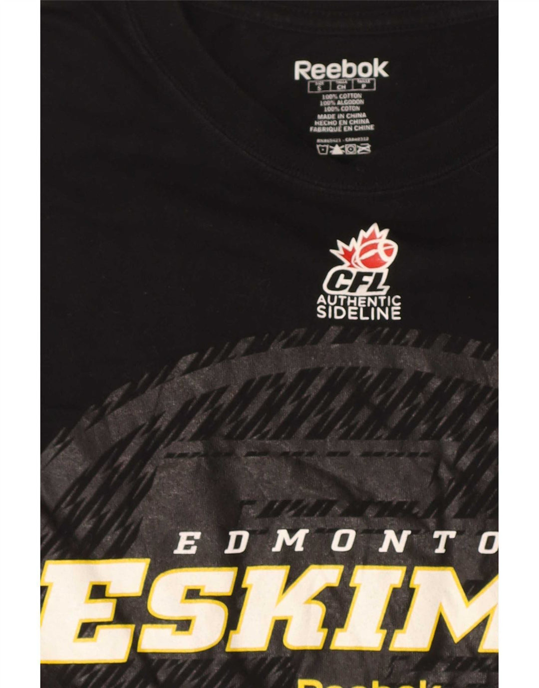 Reebok Herren Regular Graphic T-Shirt Top Small Schwarz Baumwolle