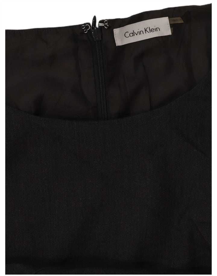 CALVIN KLEIN Damen Etuikleid UK 16 Large Grau