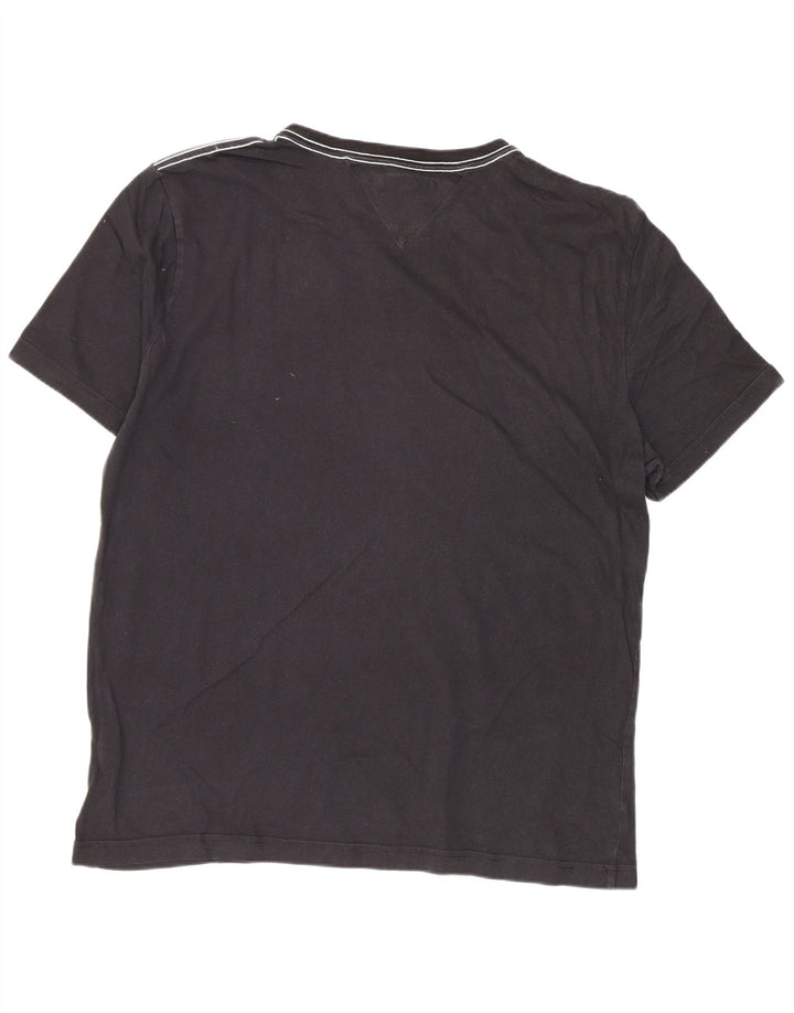 Tommy Hilfiger Herren-T-Shirt mit Grafik, Größe L, Schwarz