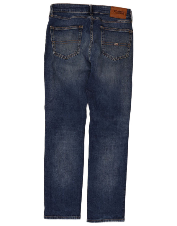 TOMMY HILFIGER Herren Slim Jeans W28 L30 Blaue Baumwolle