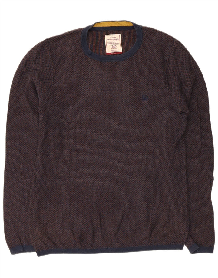 Fat Face Herren-Pullover mit Rundhalsausschnitt, Größe S, marineblau, Baumwolle