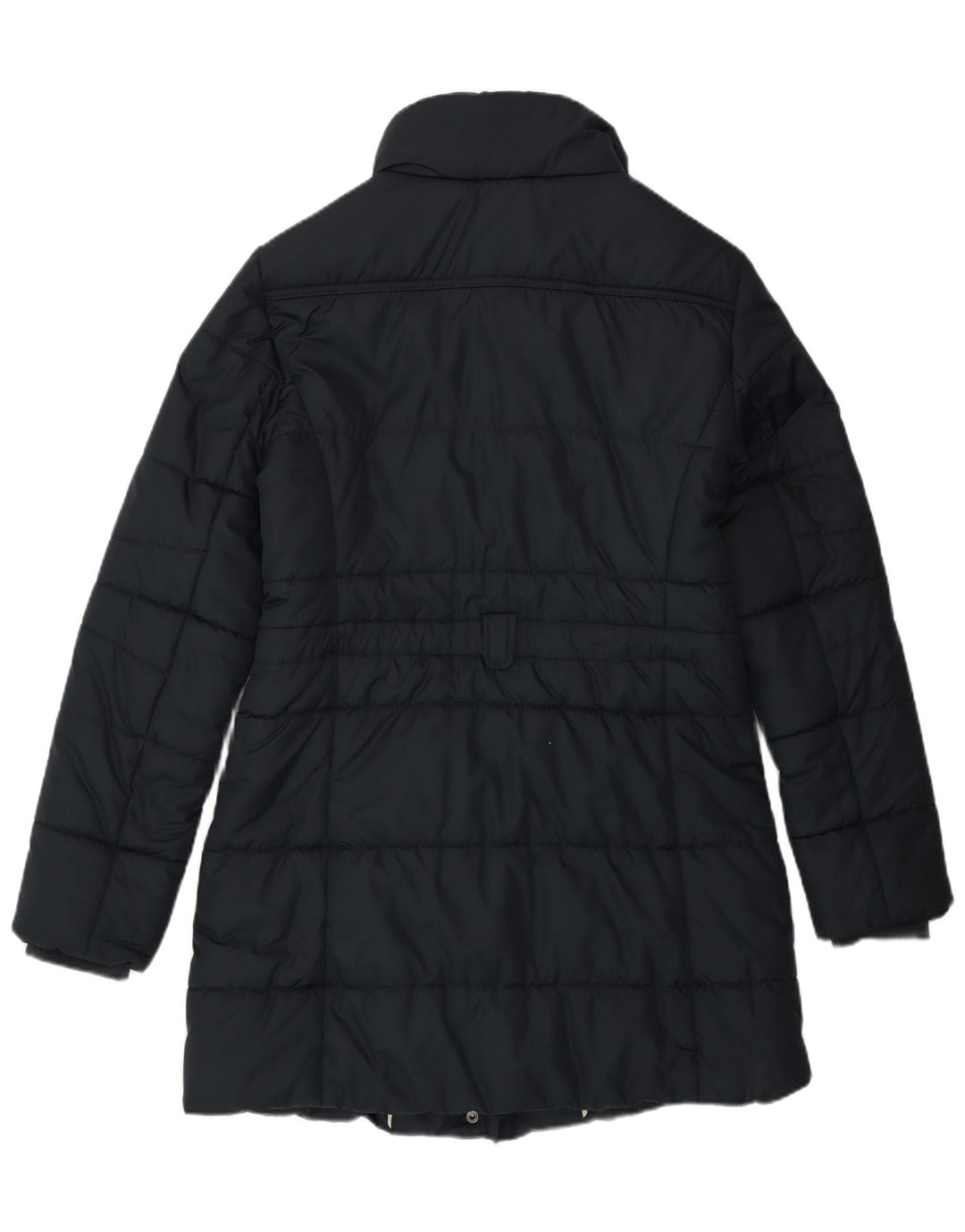 Esprit Damen Wattierter Mantel UK 14 Large Marineblau Polyester