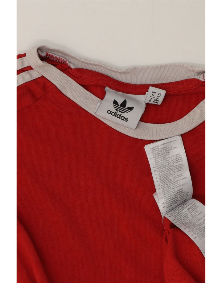 Adidas Herren T-Shirt Top Mittelrote Baumwolle