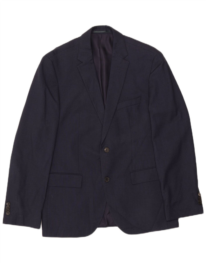 HUGO BOSS Herren 2-Knopf-Blazerjacke IT 50 Large Marineblau