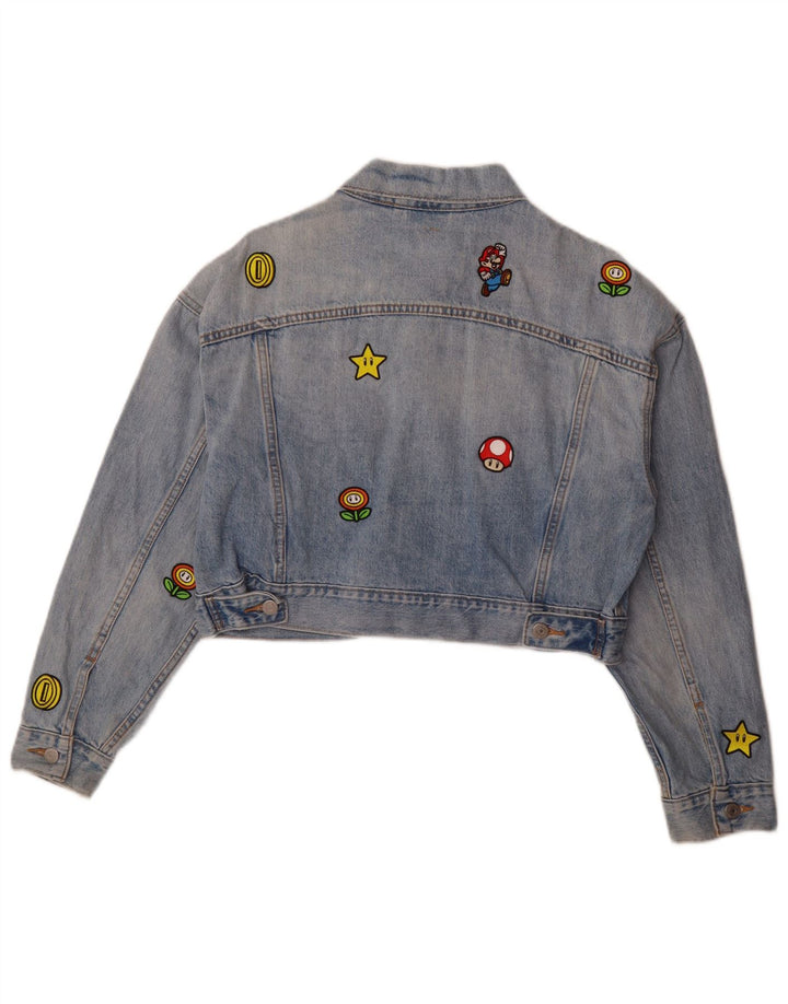 Levi's Mädchen-Jeansjacke mit Grafik, Größe S, Blau, Baumwolle, 13–14 Jahre