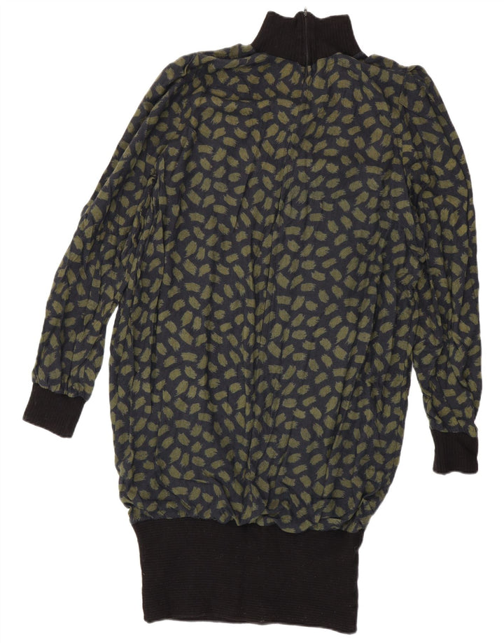 AVEDON Damen-Pulloverkleid mit abstraktem Muster, langärmelig, Größe 48, XL, Marineblau