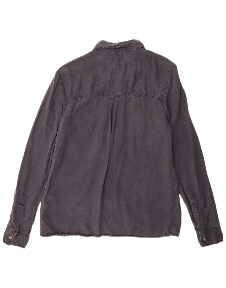 Topshop Damen-Hemd UK 8 Small Grau Tencel