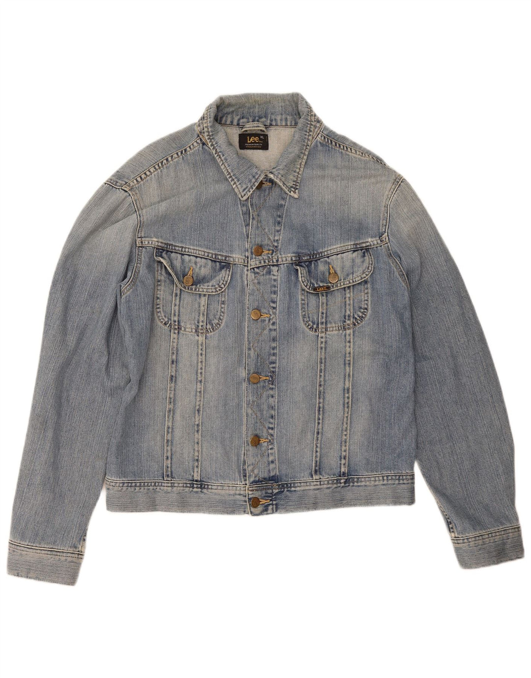 Lee Herren Jeansjacke UK 42 XL Blaue Baumwolle
