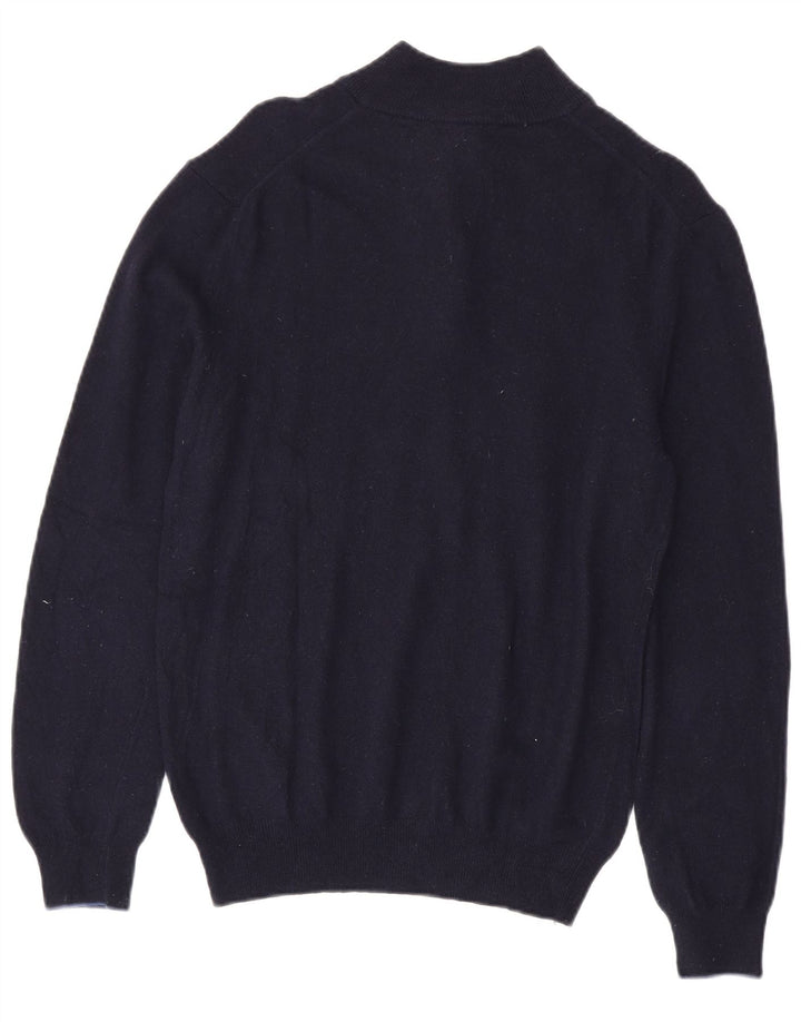 Harmont & Blaine Damen-Pullover mit Reißverschluss am Hals, UK 12, mittelmarineblaue Wolle