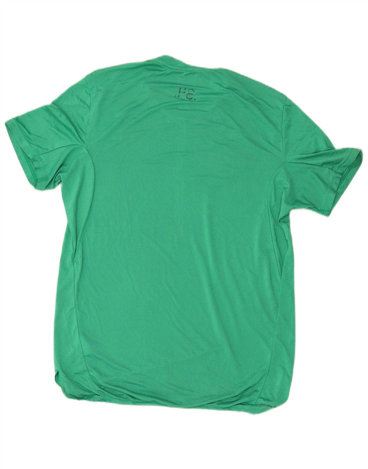 NIKE Mens T-Shirt Top Medium Green Polyester
