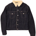 RIFLE Denim-Sherpa-Jacke für Damen, UK 16, Größe L, Marineblau, Baumwolle