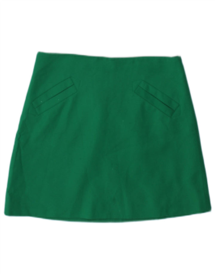 Zara Damen Minirock Small W26 Grünes Acetat