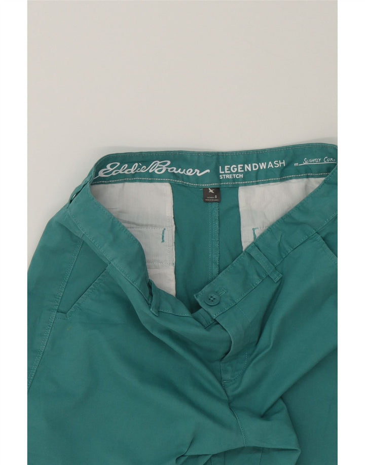 EDDIE BAUER Womens Slightly Curvy Chino Shorts US 8 Medium W30  Turquoise Vintage Eddie Bauer and Second-Hand Eddie Bauer from Messina Hembry 