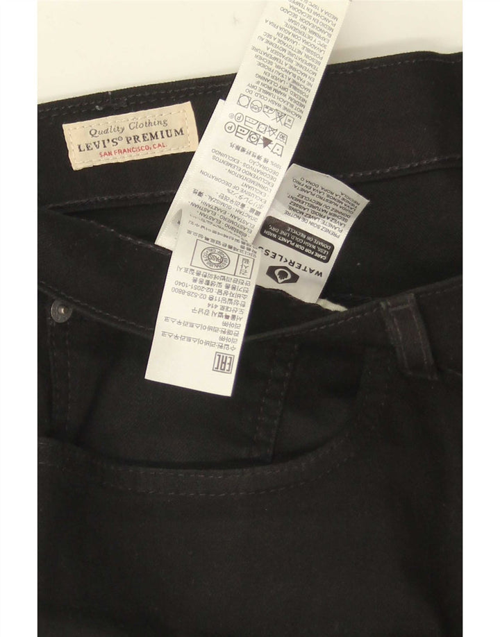 Levi's Herren 512 Slim Tapered Jeans W36 L30 Schwarze Baumwolle