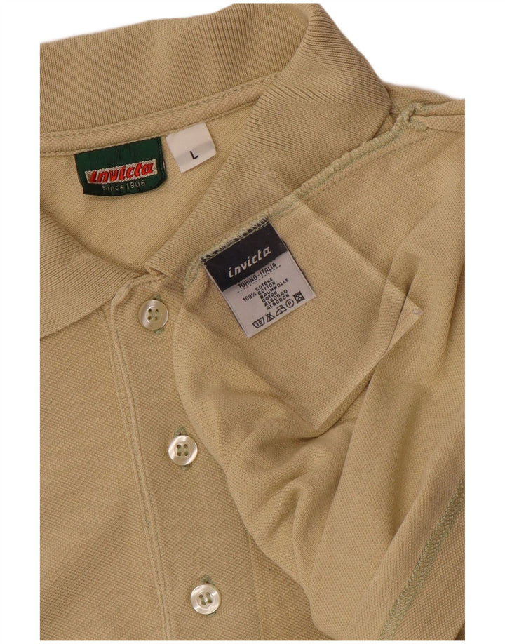 INVICTA Herren Poloshirt Große Beige Baumwolle