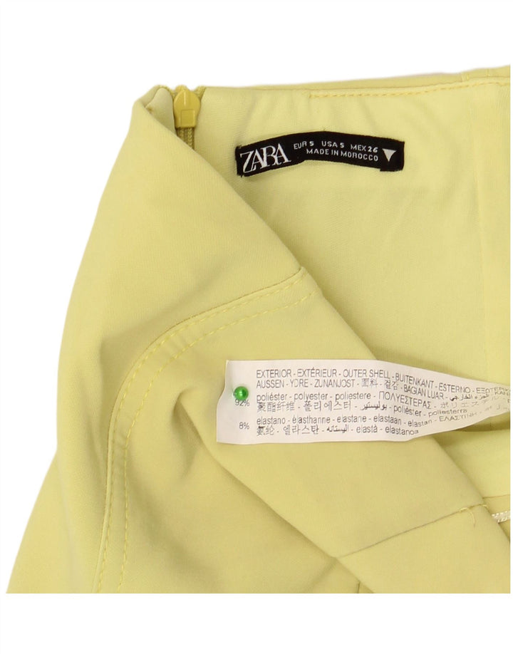 Trägerloses Damenkleid von Zara, Größe S, Größe S, Gelb, Polyester
