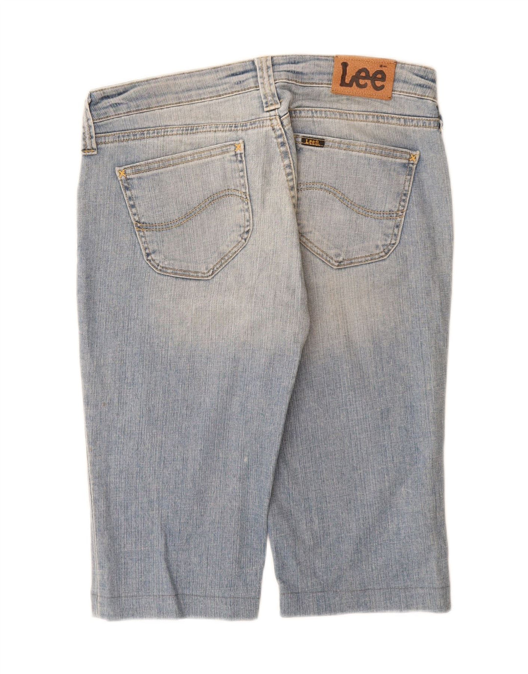 Lee Damen Bermuda-Jeansshorts W31 mittelblaue Baumwolle
