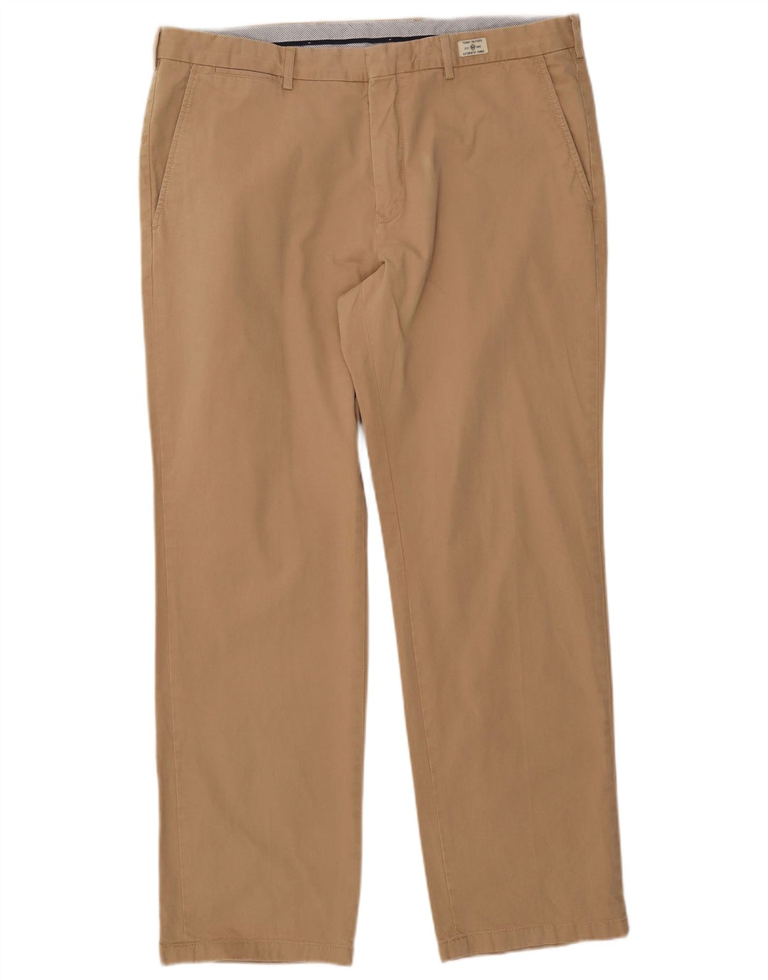 TOMMY HILFIGER Herren gerade Chinohose W38 L32 Beige Baumwolle
