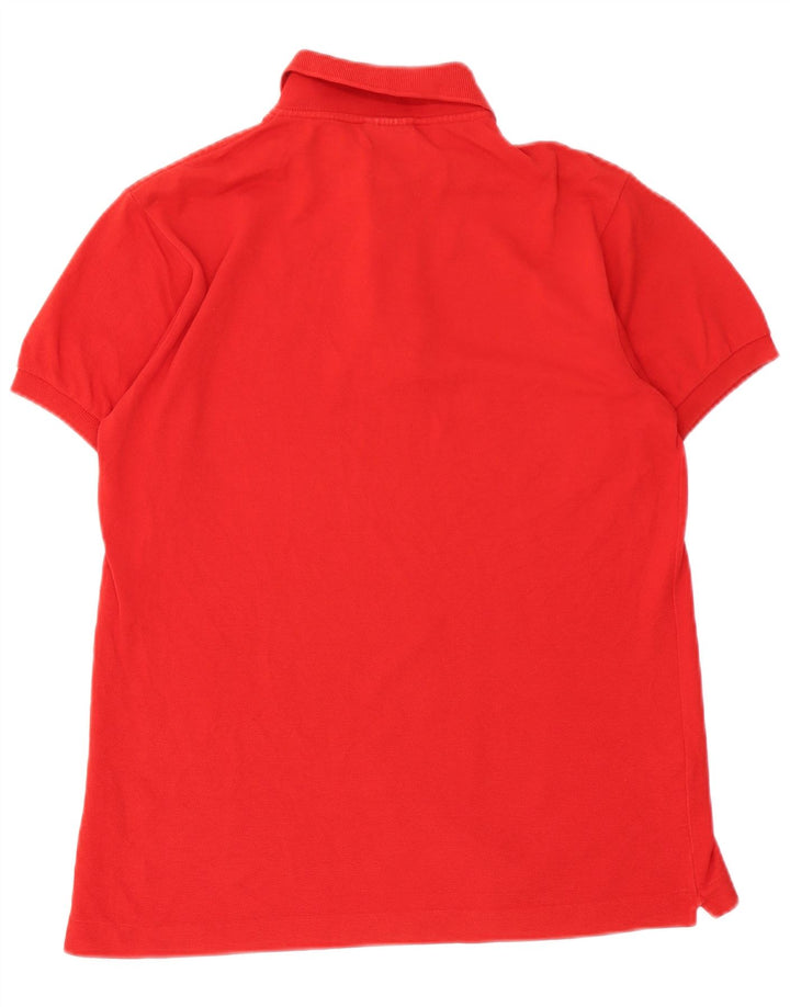 Lacoste Herren-Poloshirt, Größe 3, klein, rote Baumwolle