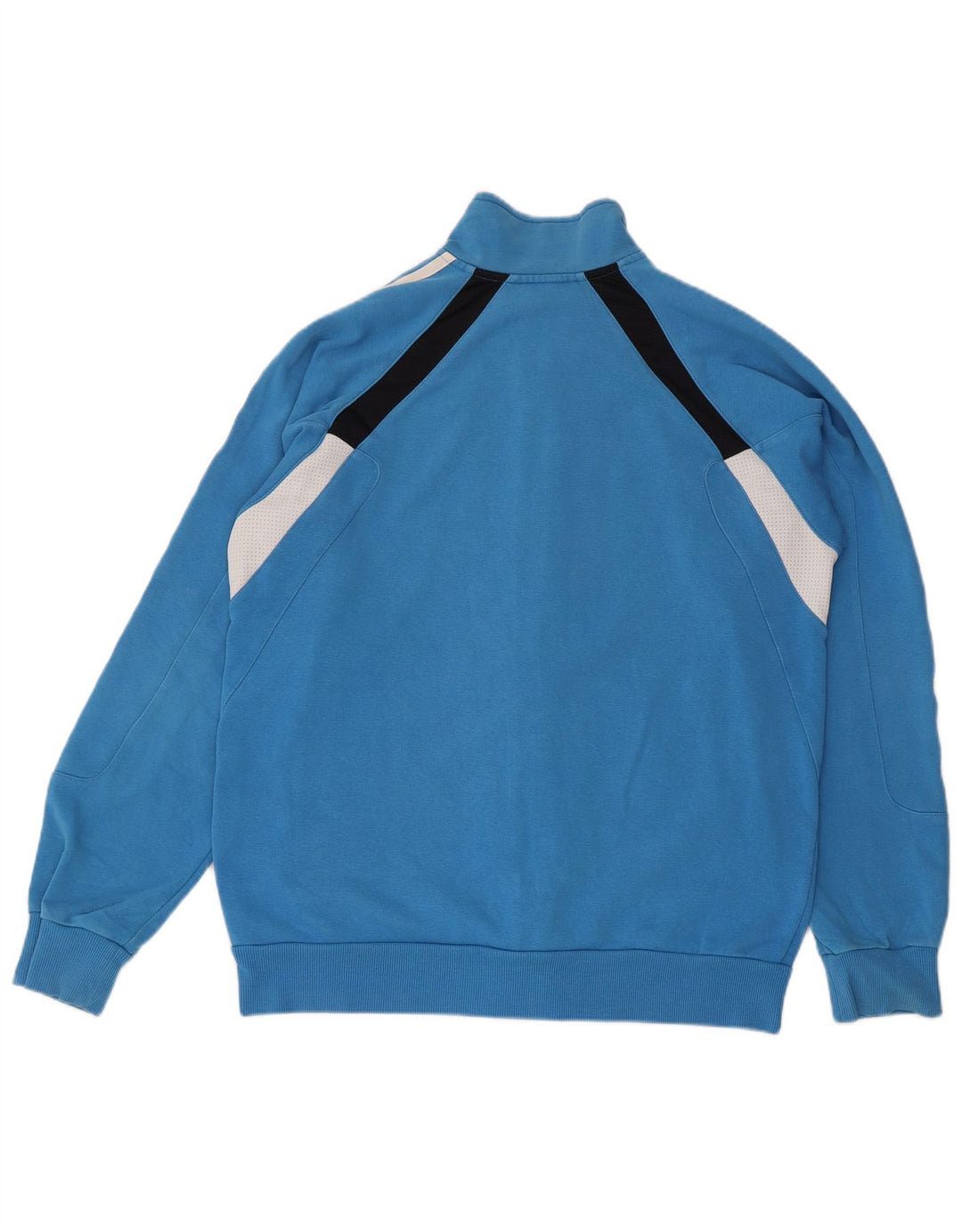 ADIDAS Herren-Trainingsanzug-Top-Jacke, UK 40/42, mittelblaue Colourblock-Baumwolle