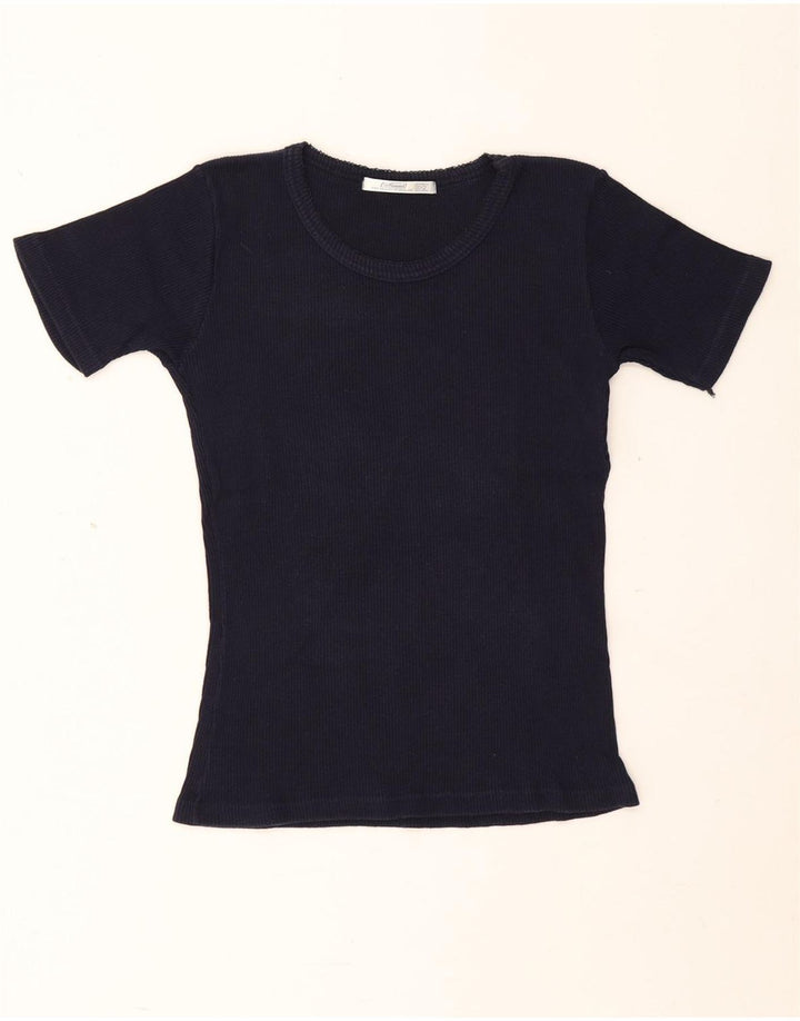 Marks & Spencer Damen T-Shirt Top UK 10 Small Marineblau