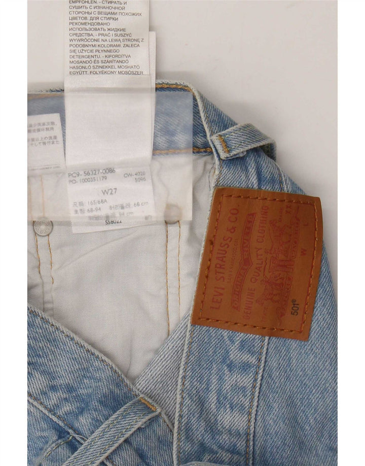 Levi's Damen 501 Denim Shorts W27 Small Blaue Baumwolle
