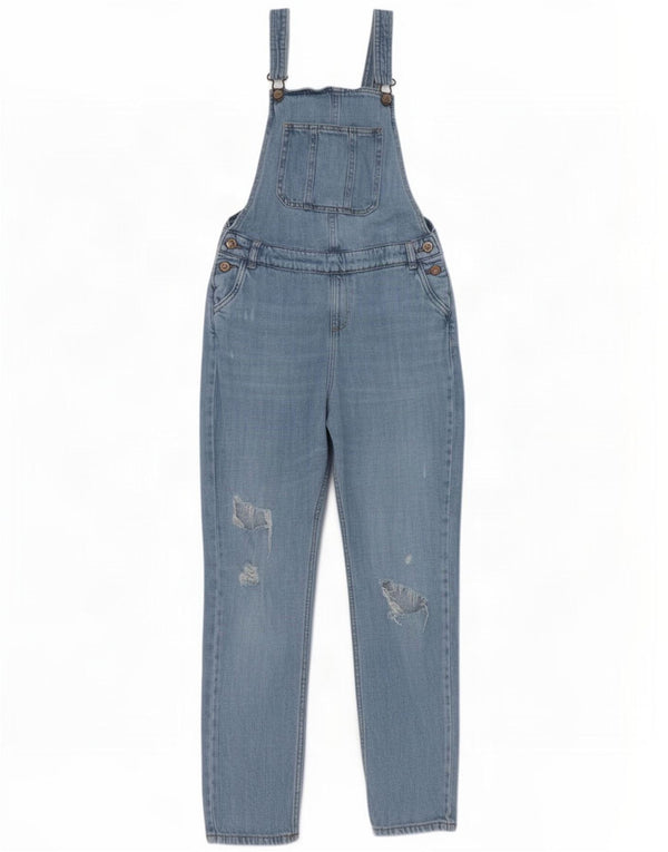 Marks & Spencer Girls Distressed Slim Jeans 13-14 Years W26 L25 Blue