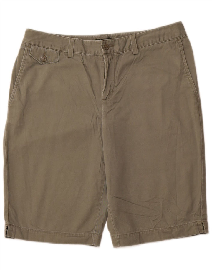 EDDIE BAUER Damen Mercer Fit Chino Shorts US 8 Medium W31 Khaki Baumwolle