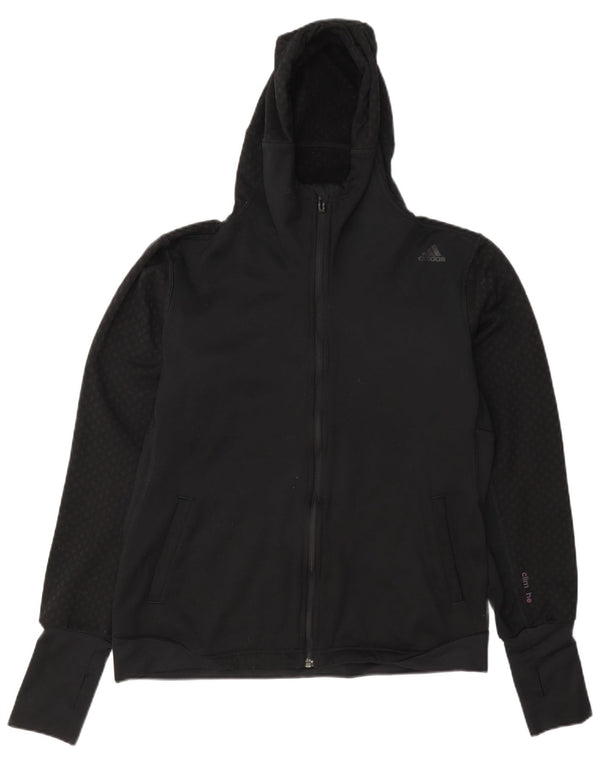 Adidas Damen Climashell Zip Hoodie Pullover UK 12/14 Medium Schwarz