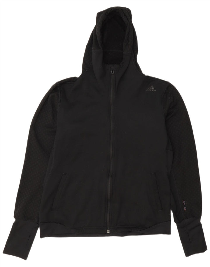 Adidas Damen Climashell Zip Hoodie Pullover UK 12/14 Medium Schwarz