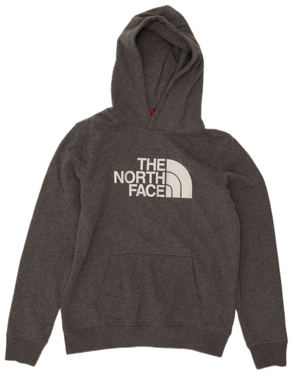 The North Face Jungen-Pullover mit grafischem Kapuzenpullover, 14–15 Jahre, XL, graue Baumwolle