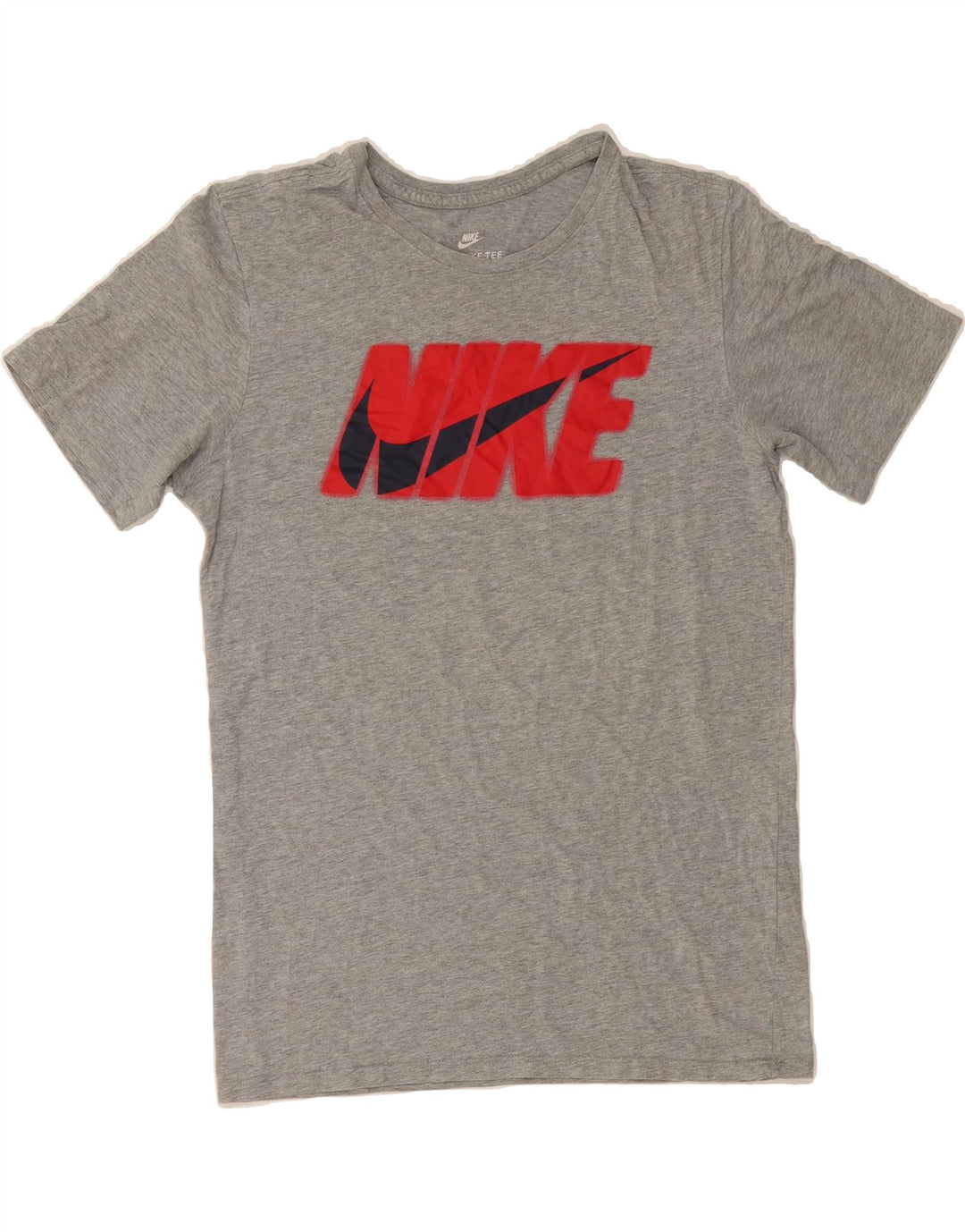 NIKE Womens Athletic Cut Graphic T-Shirt Top UK 10 Small Grey Vintage Nike and Second-Hand Nike from Messina Hembry 