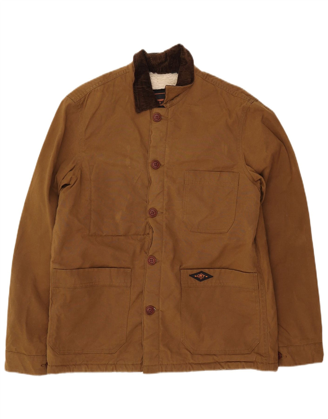 Superdry Herren Windjacke UK 36 Small Braun Polyester