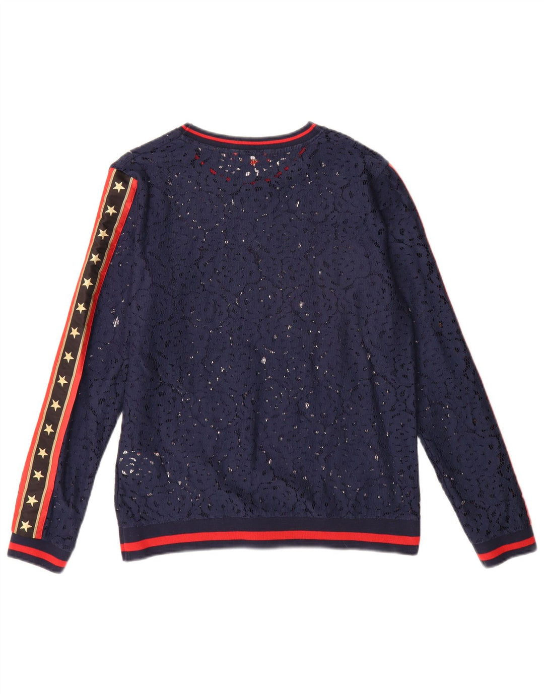 Superdry Damen Übergroßes Grafikoberteil Langarm UK 10 Small Marineblau