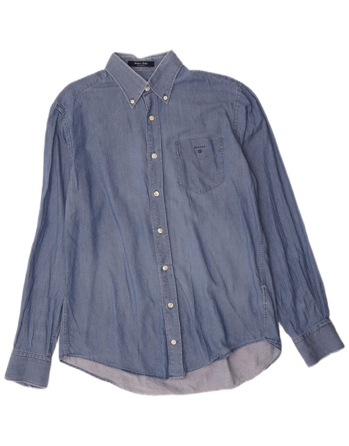 Gant Herren Madison Regular Fit Hemd aus mittelblauer Baumwolle