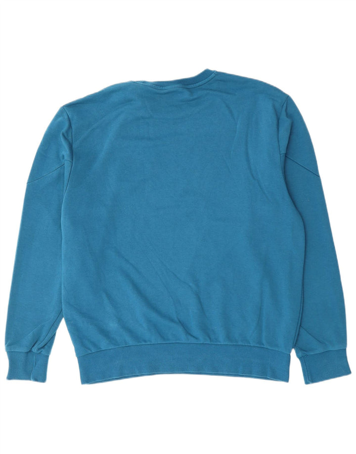 PUMA Herren-Sweatshirt-Pullover, groß, blaue Farbblock-Baumwolle