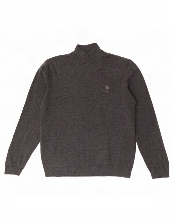 U.S. Polo Assn. Rollkragenpullover für Herren, Größe L, Grau
