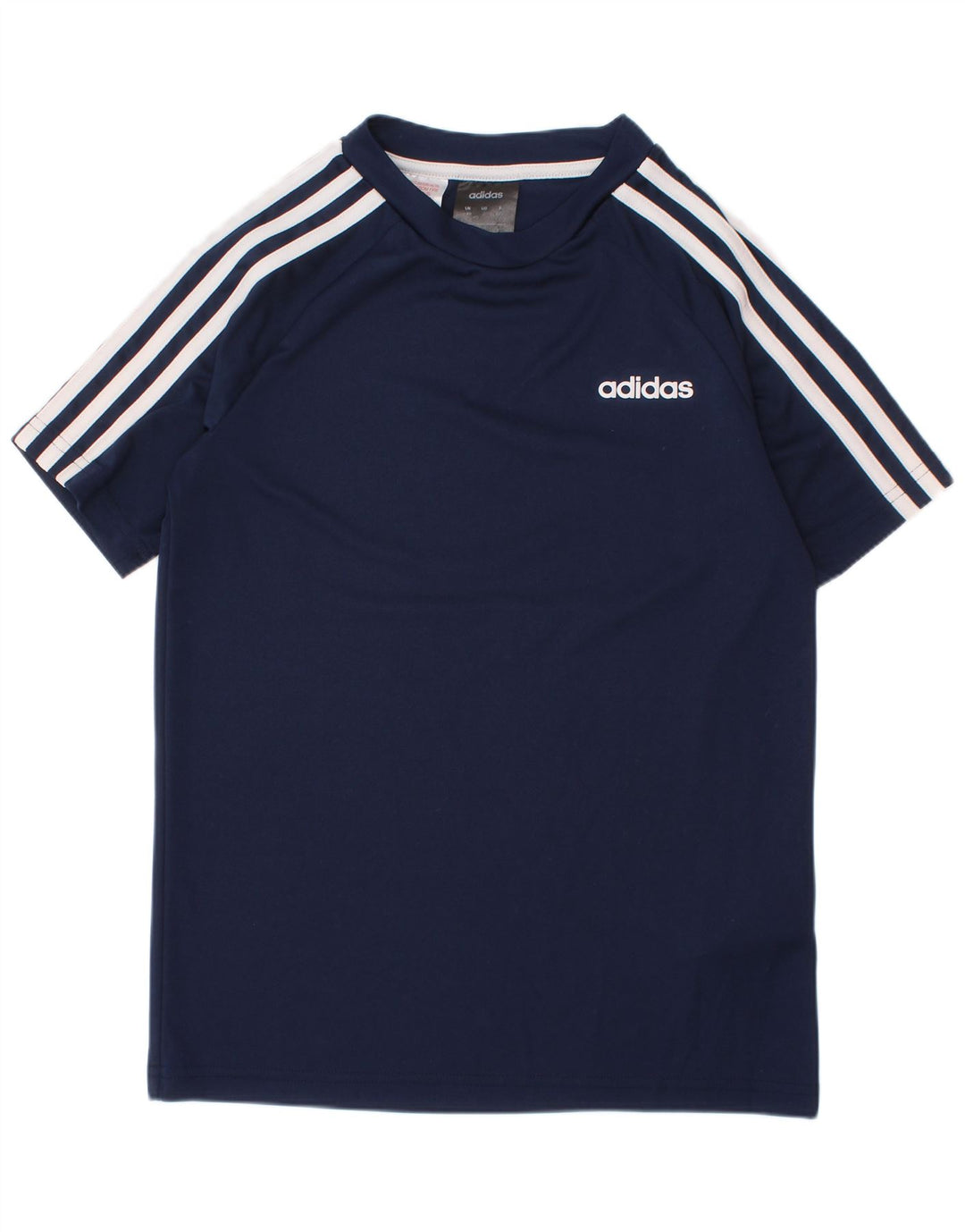 ADIDAS Jungen Climalite T-Shirt Top 9-10 Jahre Marineblaues Polyester