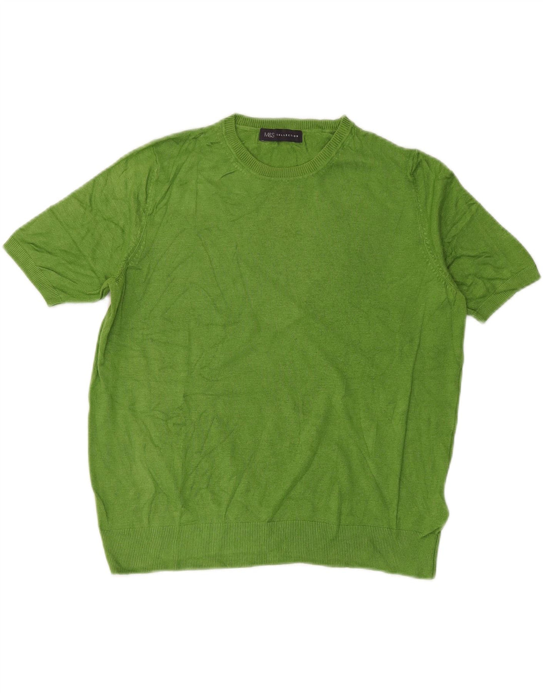 Marks & Spencer Damen-Pullover mit Rundhalsausschnitt, Gr. 14, Mittelgrün
