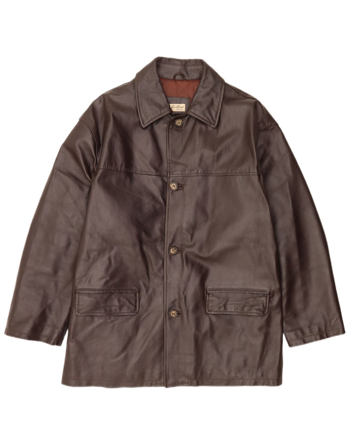 Vintage Herren Lederjacke IT 52 XL Braun