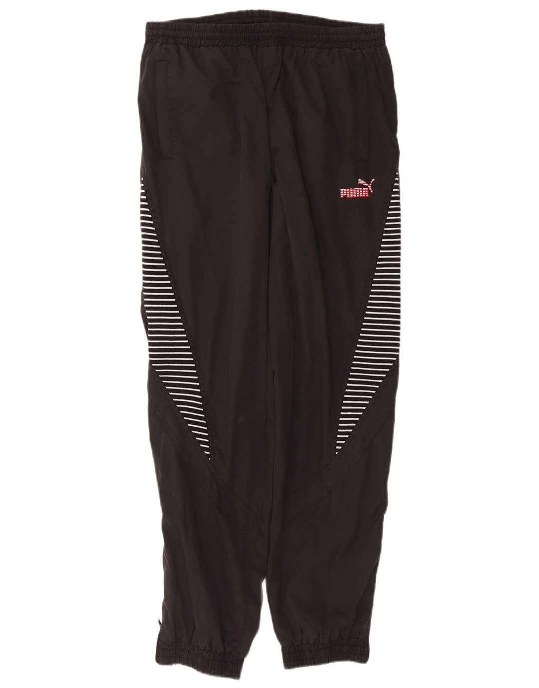 Puma Herren-Trainingshose, Jogginghose, Mittelschwarz, gestreift, Polyester