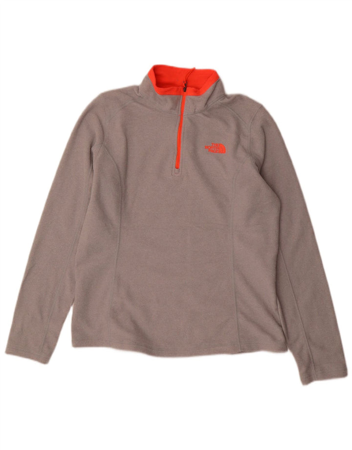 THE NORTH FACE Damen-Fleecepullover mit Reißverschluss, UK 14, Mittelgrau, Polyester