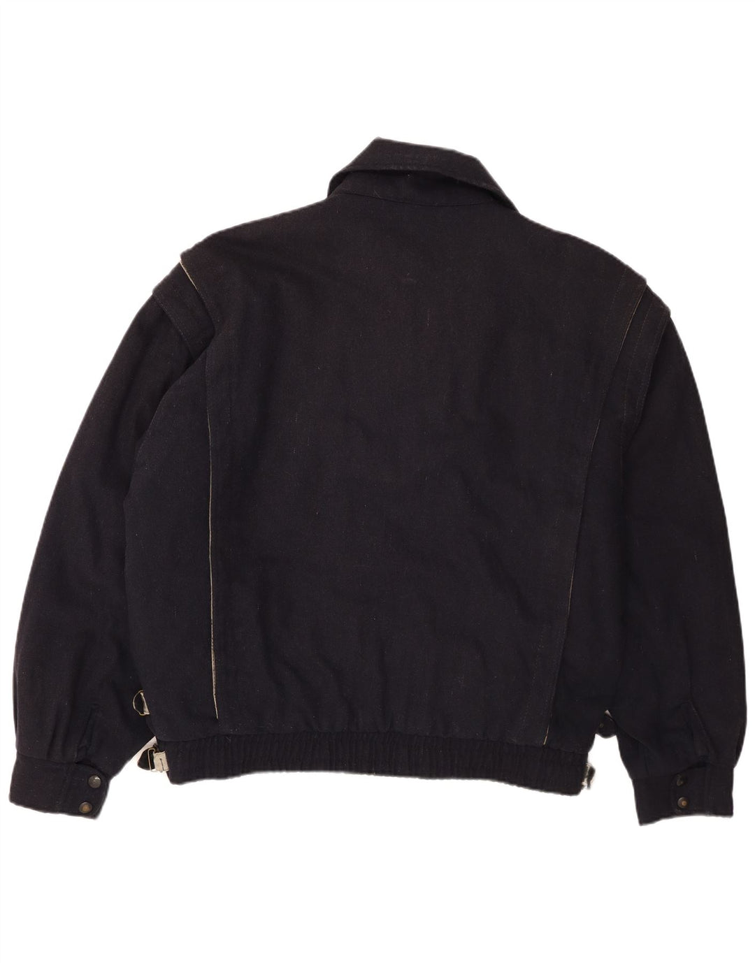 POP 84 Herren Bomberjacke UK 42 XL Marineblaue Wolle