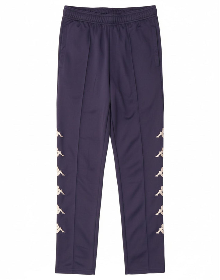 KAPPA Mens Graphic Tracksuit Trousers Joggers Small Navy Blue Polyester