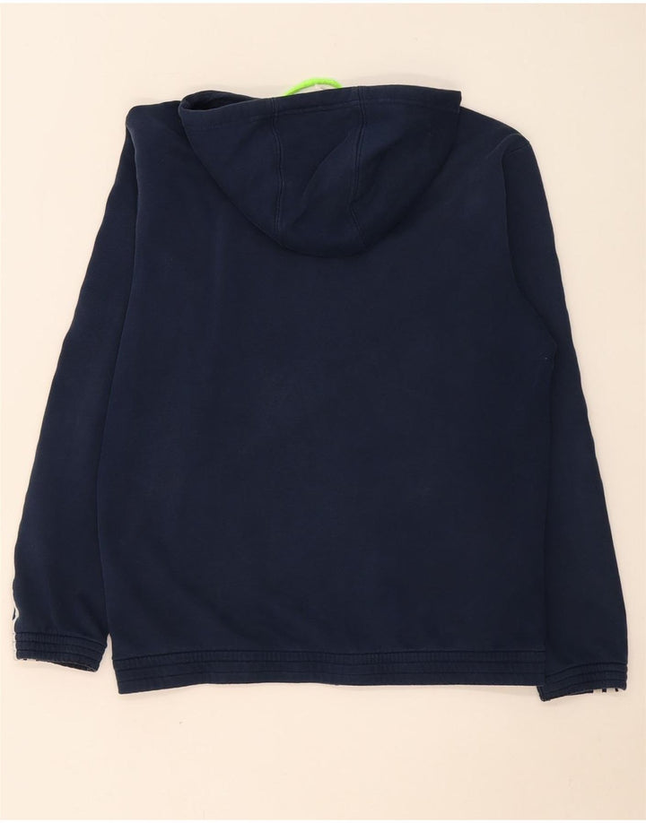Adidas Herren-Kapuzenpullover mit Reißverschluss, mittlere marineblaue Baumwolle