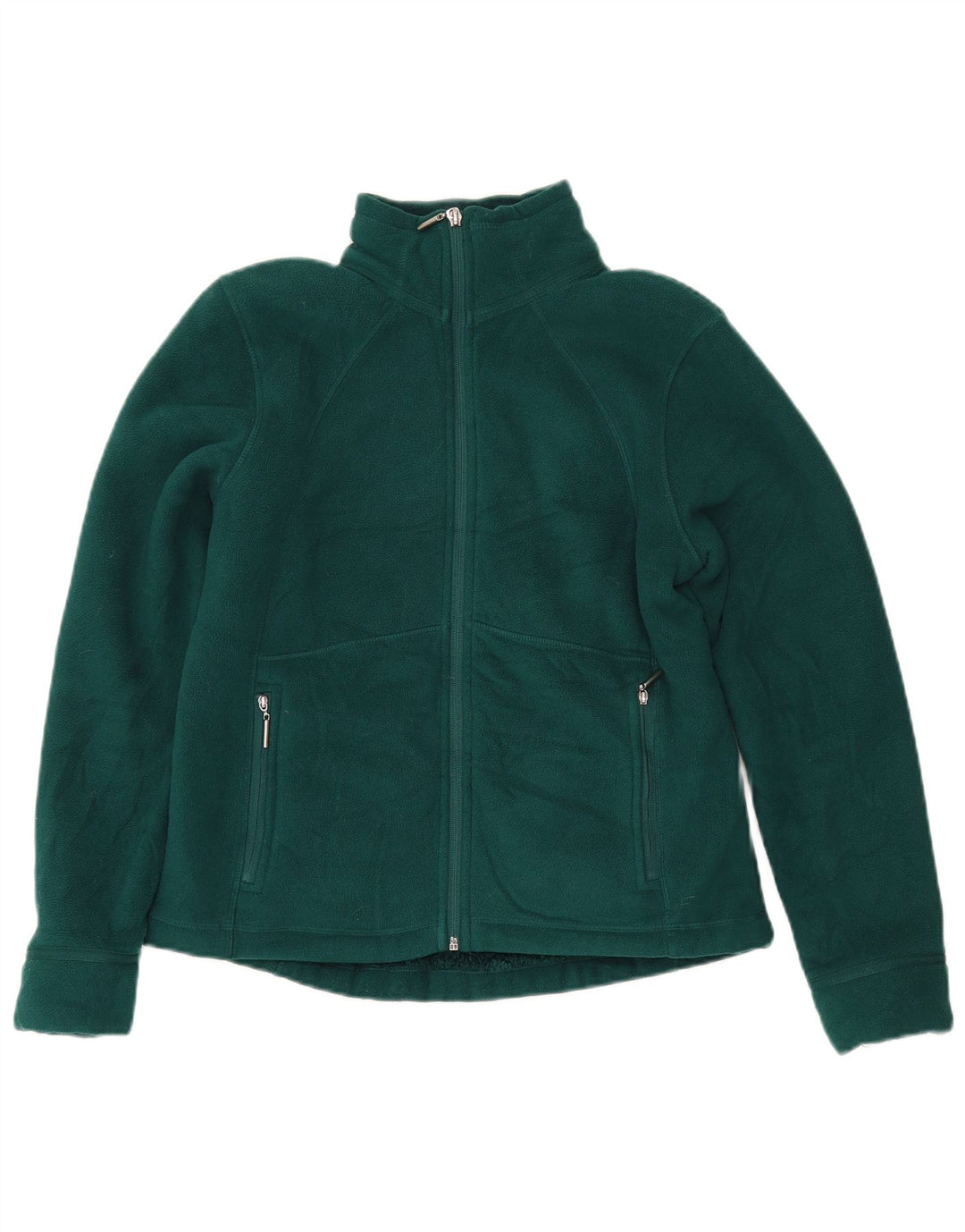 Marks & Spencer Damen Fleecejacke UK 12 Mittelgrünes Polyester