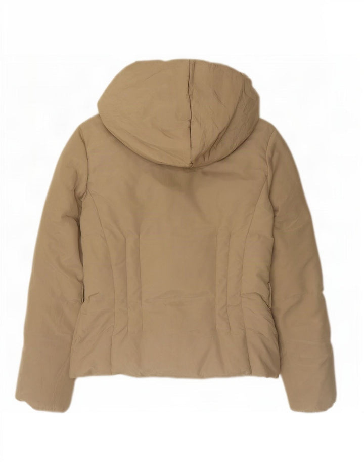 Elisabetta Franchi Damen Wattierte Jacke IT 42 Medium Beige Polyester