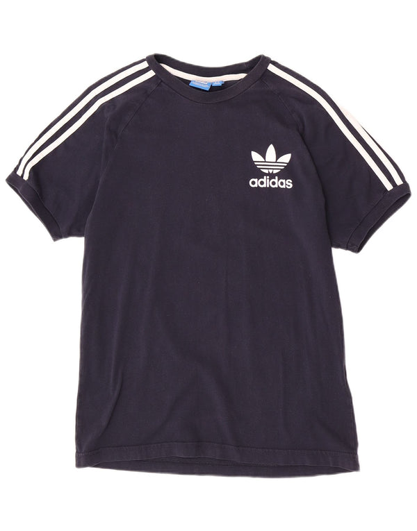 Adidas Herren T-Shirt Top Medium Marineblau Baumwolle