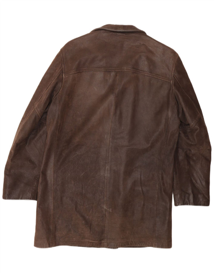 STEWART Herren Lederjacke UK 38 Mittelbraunes Leder